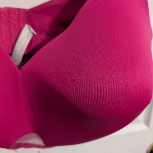 Cacique Lane Bryant Bra Lightly Lined Full Coverage No Wire Black Pink Size 44G - Picture 11 of 12